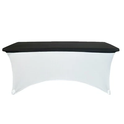 6 ft. Rectangular Spandex Table Topper/Cap for Weddings & Party Decoration - Image 1 of 2