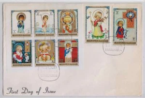 A0923: Hoja de Navidad de Manama 1971 + conjunto FDC - Imagen 1 de 1
