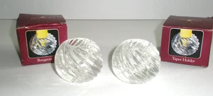 Candelabro cónico de vidrio American Greetings Bougeoir Forget Me Not Swirls - Imagen 1 de 9