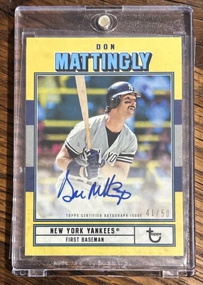 Don Mattingly 2022 Topps Brooklyn Collection Gold Auto # /50 New York Yankees - Image 1 of 2