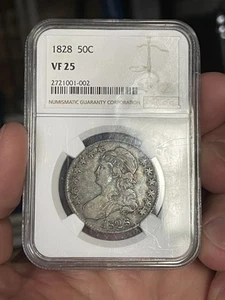 1828 Capped Bust Half Dollar 50C NGC Vf25 - Picture 1 of 7