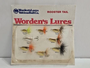 Yakima Baits Wordens Lures 8 Rooster Tail Display Board Lures NOS - Bild 1 von 9