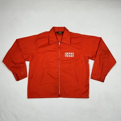 Chaqueta de Trabajo Vintage Case Marca K Para Hombre Grande Naranja Cremallera Hecha en EE. UU. Y2K Años 90 Foto 1 de 4