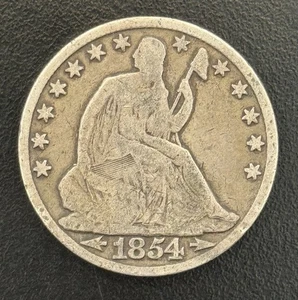 1854-O SEATED LIBERTY HALF DOLLAR VF DETAILS - Picture 1 of 3