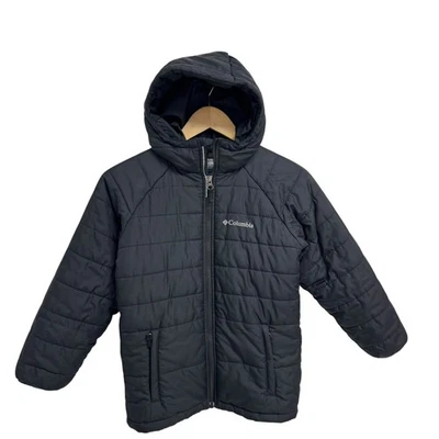 Columbia Youth Boys winter Hoodie black Jacket Full Zip up size S - Image 1 of 4