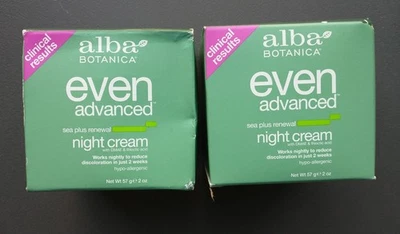 Pack de 2 cremas de noche Alba Botanica sea plus renovación 2. OZ Nuevo en Caja Foto 1 de 2