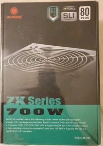 Coolmax ZX-700 700W 80 Plus Power Supply - Sealed - Picture 1 of 4
