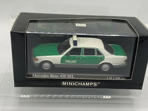 Police Die Cast NOC/NIB MiniChamps-Mercedes-Benz 420 SEL 1991 Polizie 1:43 - Picture 1 of 4