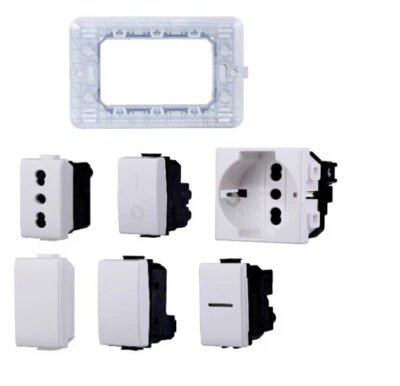 Serie compatibile bticino matix supporto prese interruttori pulsanti top qualità - Immagine 1 di 4