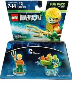 New Sealed LEGO Dimensions DC Comics Aquaman + Aqua Watercraft Fun Pack 71237