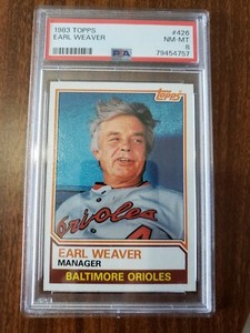 1983 Topps Earl Weaver #426 PSA 8 NM-MT
