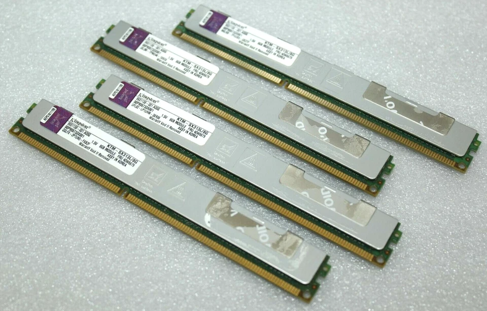 Kingston 32GB (4X8GB) PC3-10600 DDR3 ECC Server Memory Ram KTM-SX313L-8G 40W6679 - Image 1 of 1