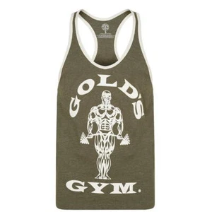 Golds Gimnasio Entrenamiento Deporte Estampado Chaleco Camiseta Para Hombre Verde Ejército - Imagen 1 de 3