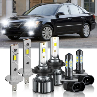 Combo de faros LED + bombillas antiniebla 6000 k para Hyundai Sonata 2006-2008 H1+H7+881 Foto 1 de 4