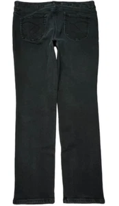 Chicos Jeans Womens (2.5R/US 14R) Black Stretch Platinum Mid Rise Slim Leg 34X30 - Picture 1 of 6