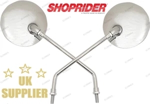 SHOPRIDER MOBILITY SCOOTER MIRRORS PAIR SUPPLIED WITH ADAPTERS TO FIT ALL MODELS - Picture 1 of 4