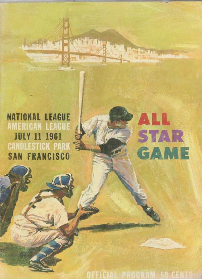 1961 MLB All Star Game OFFICIAL PROGRAM VG/EX Condition SCORED Candlestick Park - Image 1 of 1