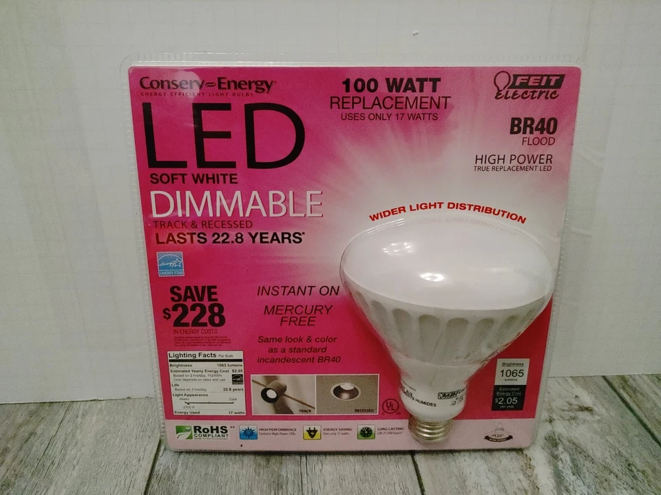 Feit Electric Conserv-Energy Dimmable BR40 LED 17 Watt 1065L Flood Light Bulb  - Image 1 of 4