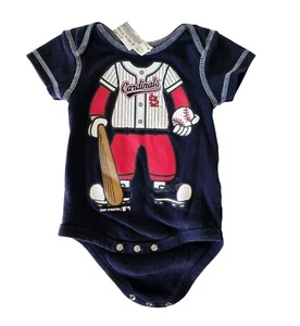 NWT St. Louis Cardinals Baby Infant Navy One-Piece Bodysuit Size 0-3M Team Athle - Picture 1 of 4