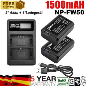 2x NP-FW50 Akku & LCD Dual Ladegerät Für Sony Alpha 6000 6300 5000 7 II 7S 7R A7 - Bild 1 von 11