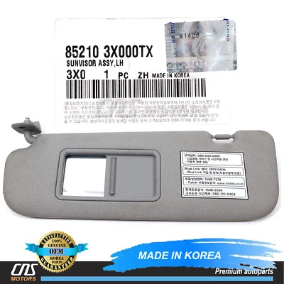 ⭐GENUINE⭐ Sun Visor DRIVER Side Gray for 2011-2015 Hyundai Elantra 852103X000TX - Image 1 of 4