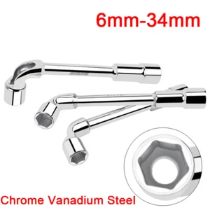 6-34mm Metric Angled Head Socket Wrench L Shaped Double Ended Spanner All Sizes - Picture 1 of 18
