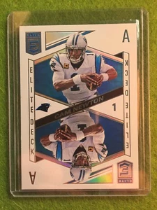CAM NEWTON PRIZM PANTHERS REFRACTOR Panini 2018 Donruss Elite Deck - Picture 1 of 12