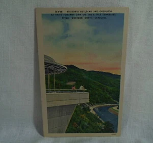 Visitor's Building Fontana Dam North Carolina Vintage Postcard Unused . - Picture 1 of 2