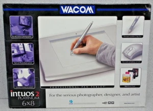Wacom Intuos 2 Platinum 6x8 Professional Pen Graphic Tablet Draw Stylus & Mouse - Picture 1 of 10