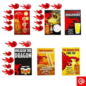 Fireball Whiskey Bar Promo Posters Set - Drink Recipe & Price Signs, Lot of 12 - Picture 1 of 7