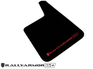 Rally Armor Universal Fit (No Hardware) UR Plus Black UR Mud Flap w/ Red Logo - Picture 1 of 5