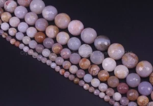 Faceted Natural Gemstone Multi-Color Agate Round Spacer Beads 6mm 8mm 10mm 15.5" - Picture 1 of 14