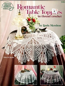 Romantic Table Toppers Thread Crochet Booklet American School of Needlework 1151 - Picture 1 of 2