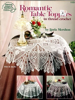 Romantic Table Toppers Thread Crochet Booklet American School of Needlework 1151 - Image 1 of 2