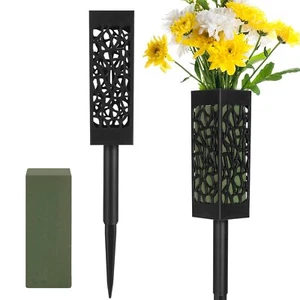 Grave Vase Cemetery Vases Memorial Flower Holder Headstone Vase Cemetery Vase... - Picture 1 of 7
