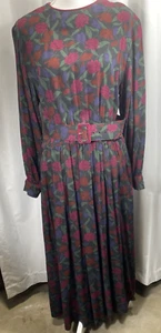 Vintage Orvis Floral Dress Women's 14 Cottage Prairie Modest Button Up Floral - Picture 1 of 14