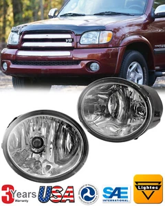 for 2000-2006 Toyota Tundra Fog Lights 2001-07 Sequoia Driving Bumper Lamp Pair - Picture 1 of 12
