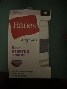 Hanes Ultimate Girls' Underwear, Cotton Stretch Hipsters Size 16 - Picture 1 of 1