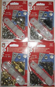 (0,71€/Stück) 10 Stück Druckknöpfe 15mm Farbe Silber, Schwarz, Gold, Altmessing - Picture 1 of 8