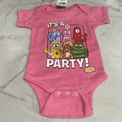 One Piece Yo Gabba Gabba! Traje a presión 0/6 meses manga corta ¡Es una fiesta! Foto 1 de 3