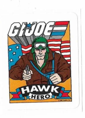 1986 GI JOE GENERAL HAWK MILTON BRADLEY COLLECTOR CARD STICKER HASBRO VINTAGE ** - Image 1 of 2