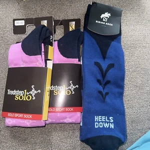 Lot- Equestrian Tall Boot/Riding Socks- Tredstep, C4, NWT - Picture 1 of 2