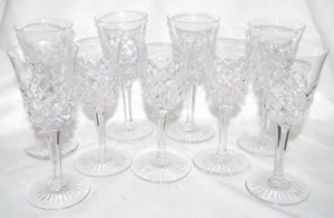 #43 - 7 Baccarat BURGOS Cut Crystal 6.5" Goblets Stem Glasses - Picture 1 of 5