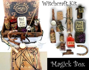 boite kit sorcellerie starter rituel magie wicca autel païen sorcière sort malédiction lot - Photo 1 sur 24