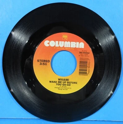 WHAM! WAKE ME UP BEFORE YOU GO-GO 7" 45 RPM 1984 GREAT CONDITION! VG+!!B Foto 1 de 2