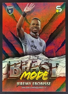 2024 Topps MLS Superstars Jeremy Ebobisse Beast Mode #BM-21 Earthquakes - Imagen 1 de 10