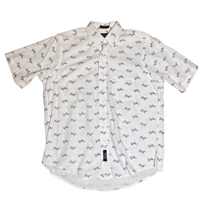 Vintage Gant Anchor Marina Fishing Button Down Dress Shirt 100 Cotton Mens Large - Image 1 of 4