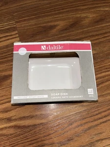 Daltile Restore Bright White Ceramic Soap Dish Tray Tub Shower Bathtub 6" New - Picture 1 of 5