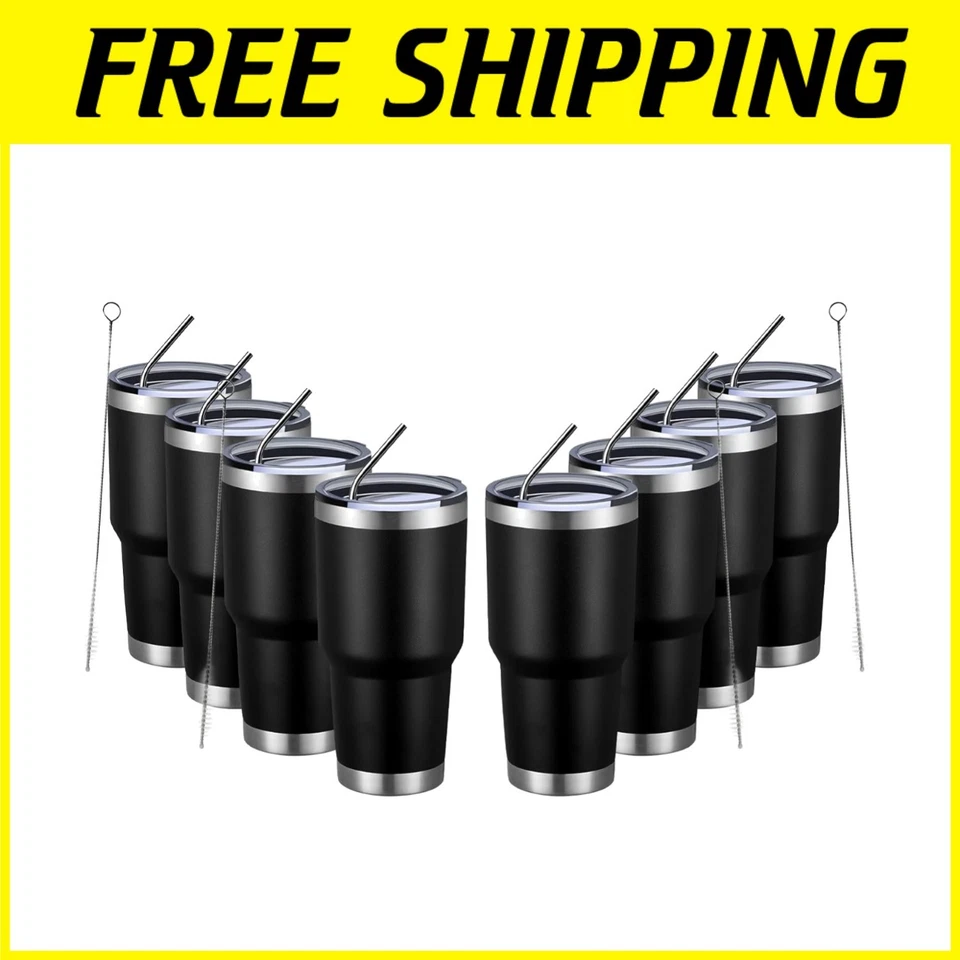 MEWAY 30oz/8 Pack Double Wall Vacuum Insulated Travel Mug Stainless Steel Tum...