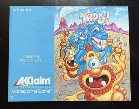 Trog! MANUAL ONLY (Nintendo, NES 1991) Combine Shipping on Multiple